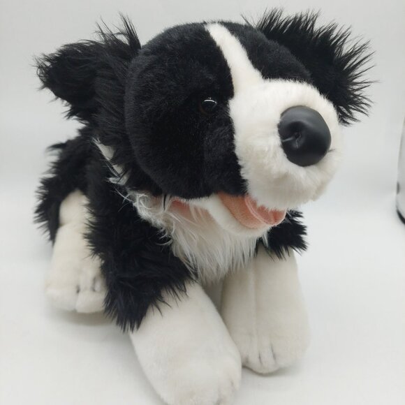 Build A Bear Border Collie Puppy Dog Black & White Stuffed Animal BAB - Picture 8 of 11